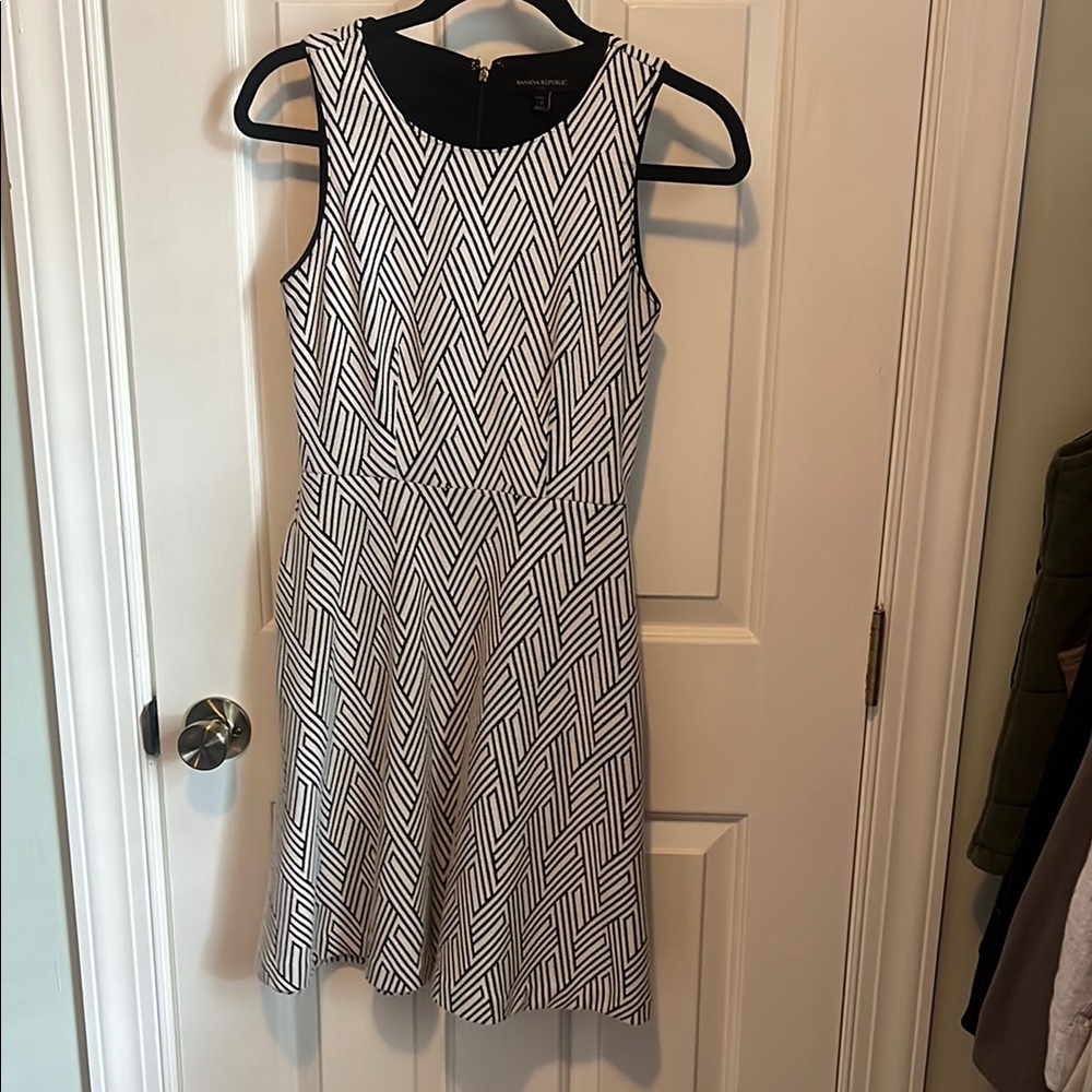 Banana Republic Black and White Work Dress